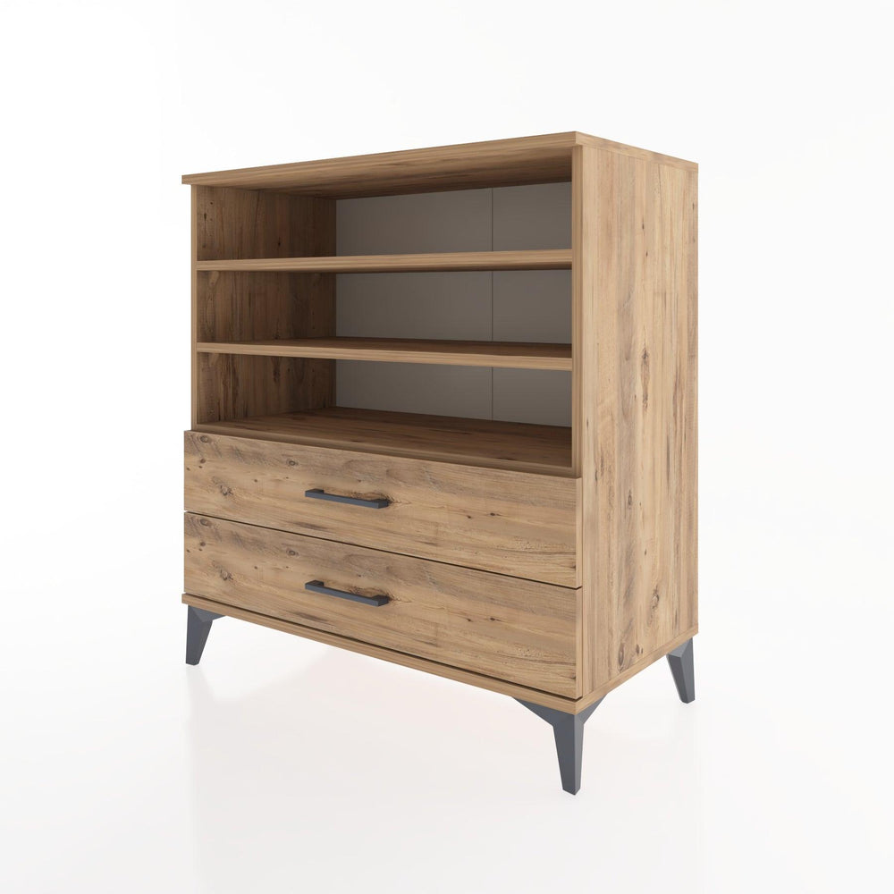 Woodntry Modüler Şifonyer Çam 88x44x84 cm Çekmeceli ve Raflı CR15-3