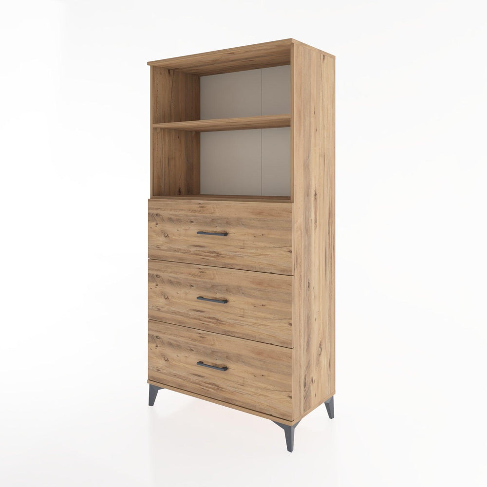 Woodntry Modular Cabinet Pine 88x44x170 cm with Drawers and Shelves CR52-3