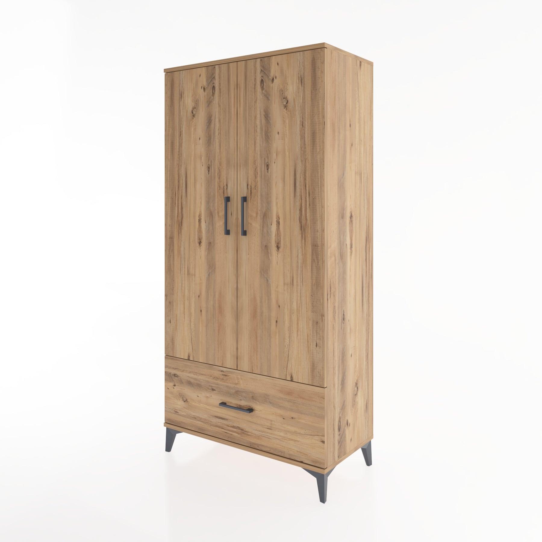 Woodntry Modular Cabinet Pine 88x44x170 cm with Doors and Drawers KC16-3