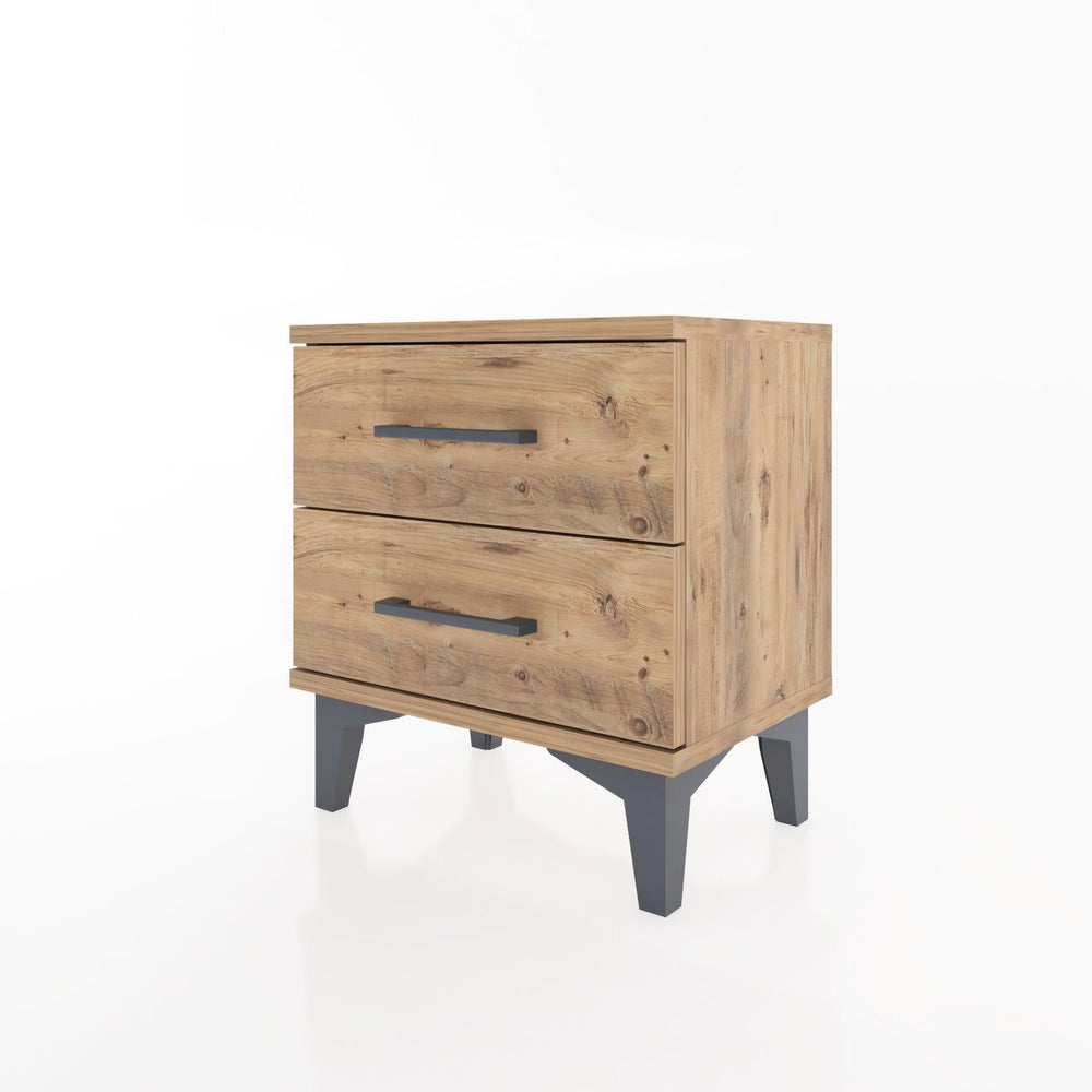 Woodntry Modüler Komodin İki Çekmeceli 44x30x36 cm Çam - Woodntry