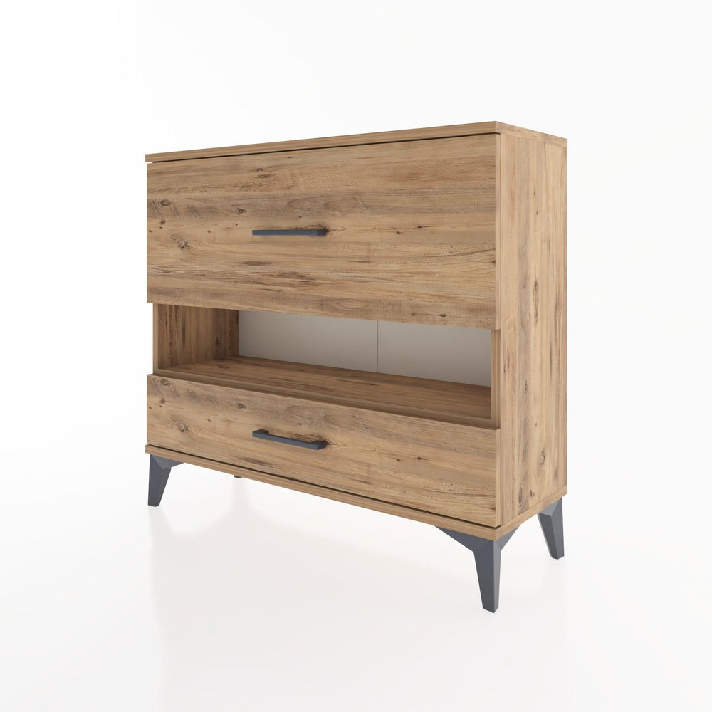Woodntry Modüler Şifonyer İki Çekmeceli V10 88x30x68 cm Çam - Woodntry
