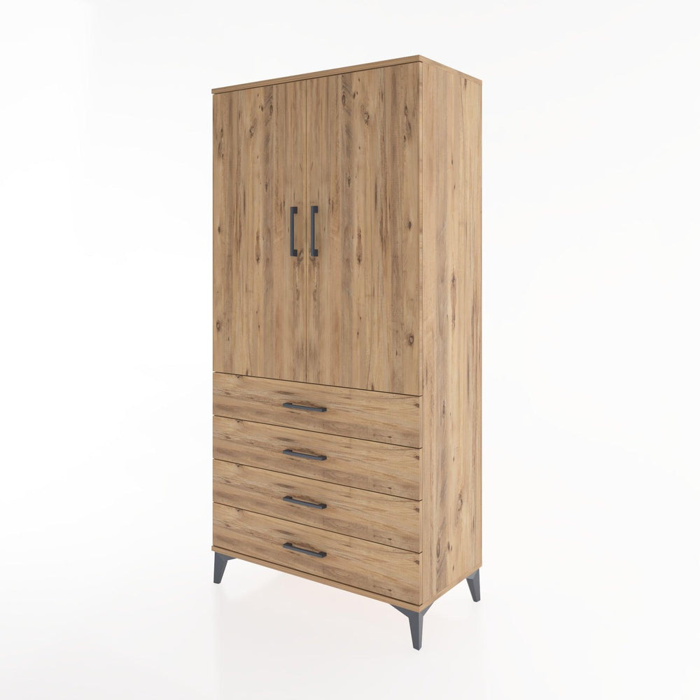 Woodntry Modular Cabinet Pine 88x44x170 cm with Doors and Drawers KC5-3