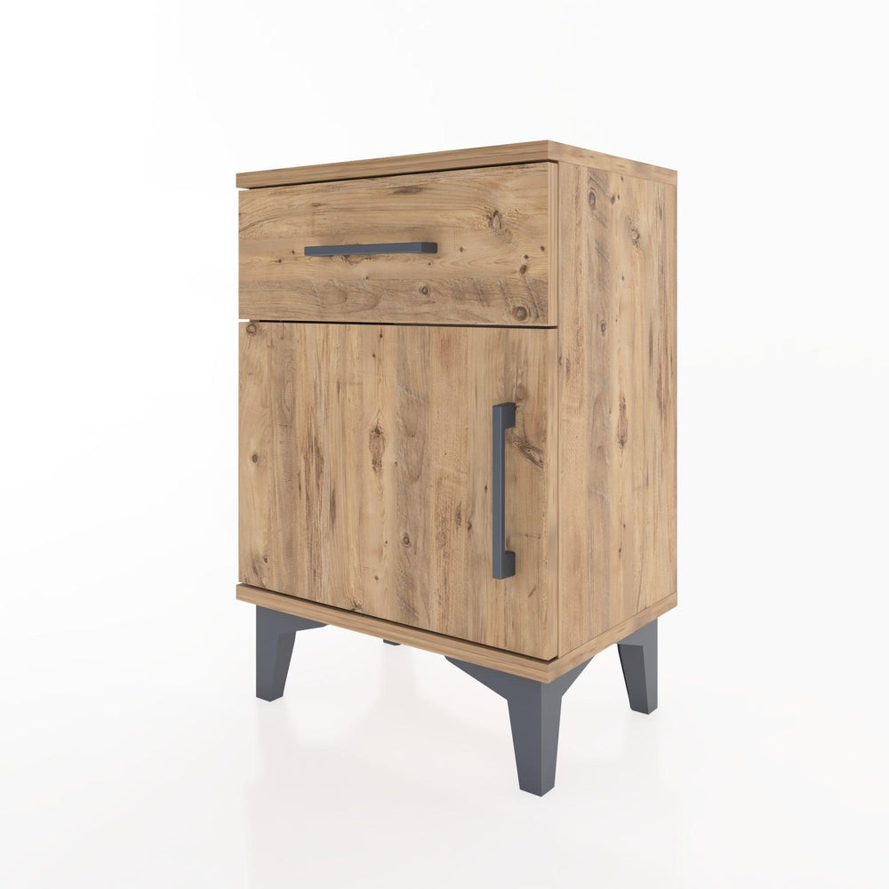 Woodntry Modüler Komodin Çekmece ve Kapaklı 44x30x52 cm Çam - Woodntry