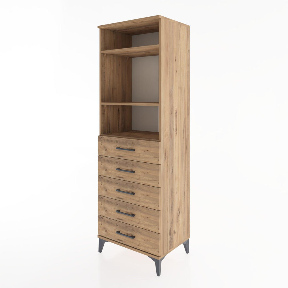 Woodntry Modular Cabinet Pine 60x44x170 cm with Drawers and Shelves CR35-3
