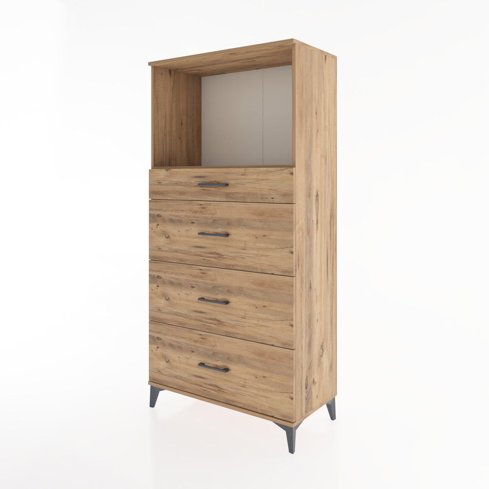 Woodntry Modular Cabinet Pine 88x44x170 cm with Drawers and Shelves CR51-3