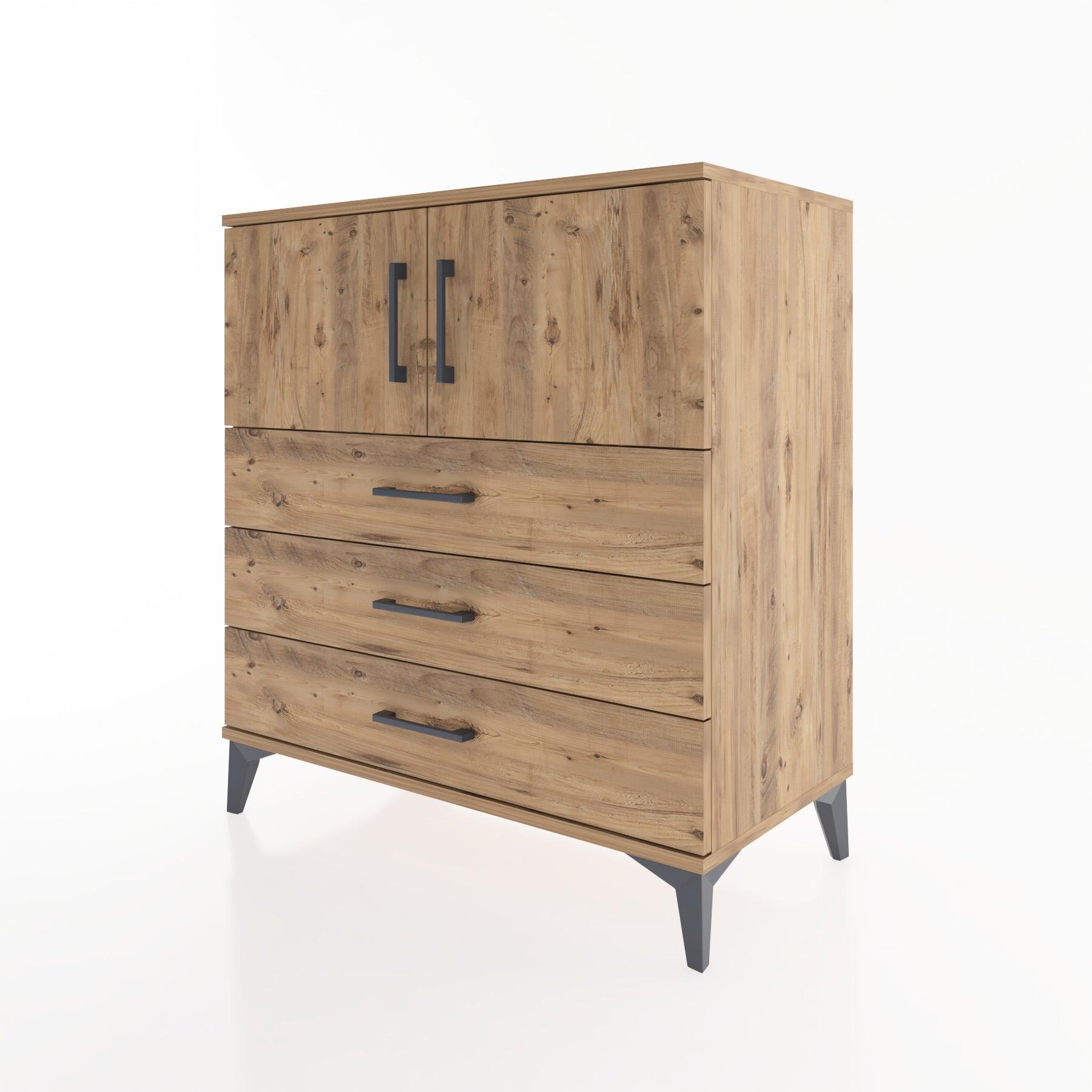 Woodntry Modular Dresser Pine 88x44x84 cm with Cover and Drawer KC97-3