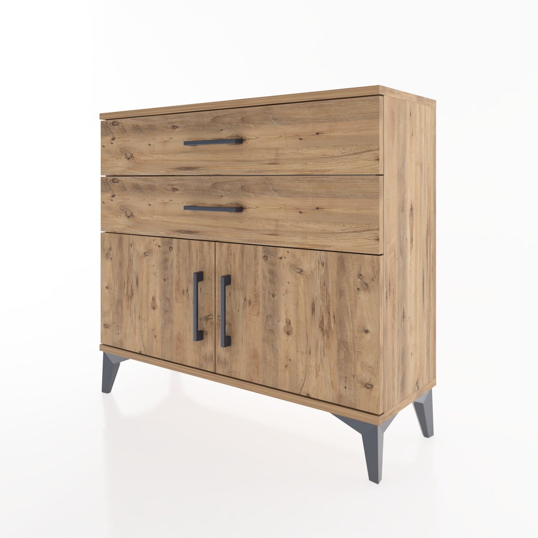 Woodntry Modüler Şifonyer Çekmece ve Kapaklı V4 88x30x68 cm Aytaşı - Woodntry
