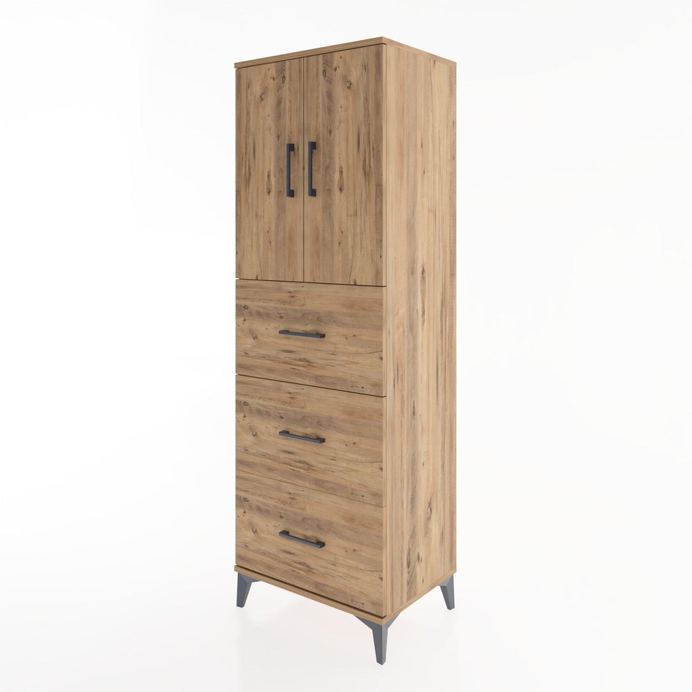 Woodntry Modular Cabinet Pine 60x44x170 cm with Doors and Drawers KC24-3