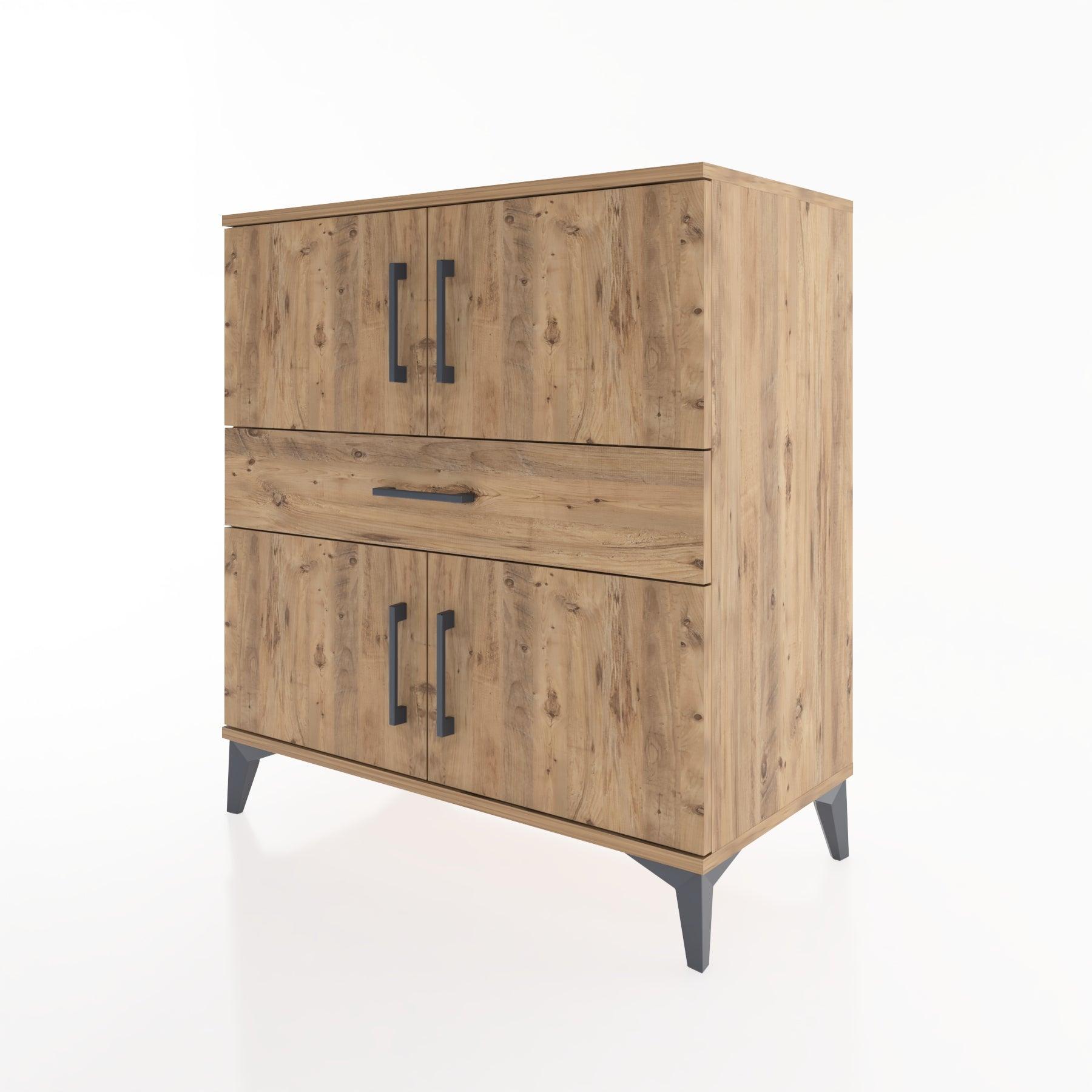 Woodntry Modular Dresser Pine 88x44x84 cm with Cover and Drawer KC101-3