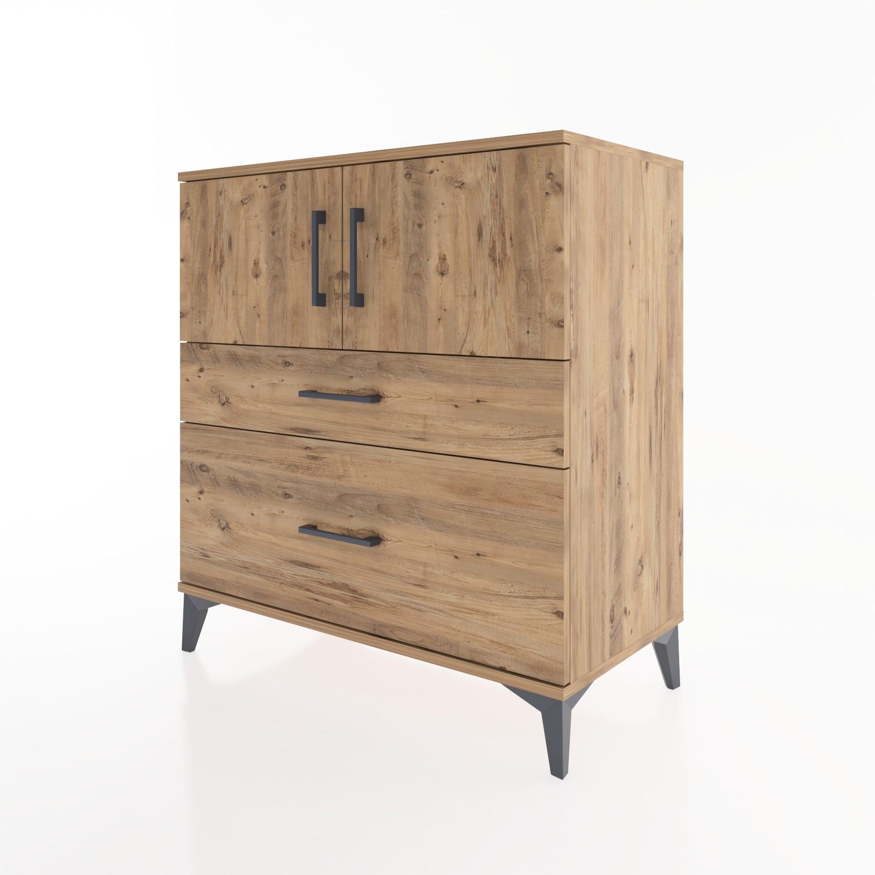 Woodntry Modular Dresser Pine 88x44x84 cm with Cover and Drawer KC110-3
