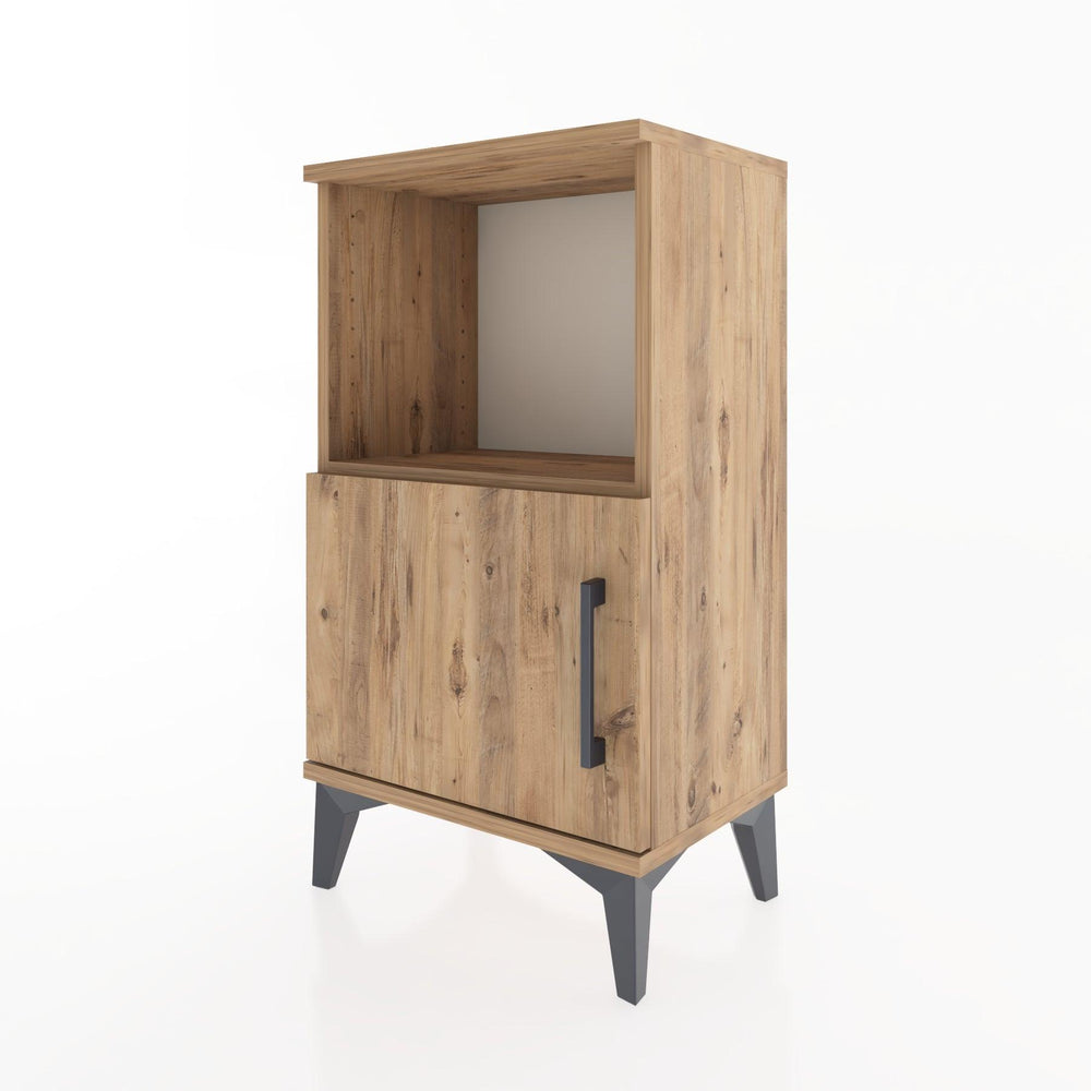 Woodntry Modüler Komodin Raf ve Tek Kapaklı V1 44x30x68 cm Çam - Woodntry