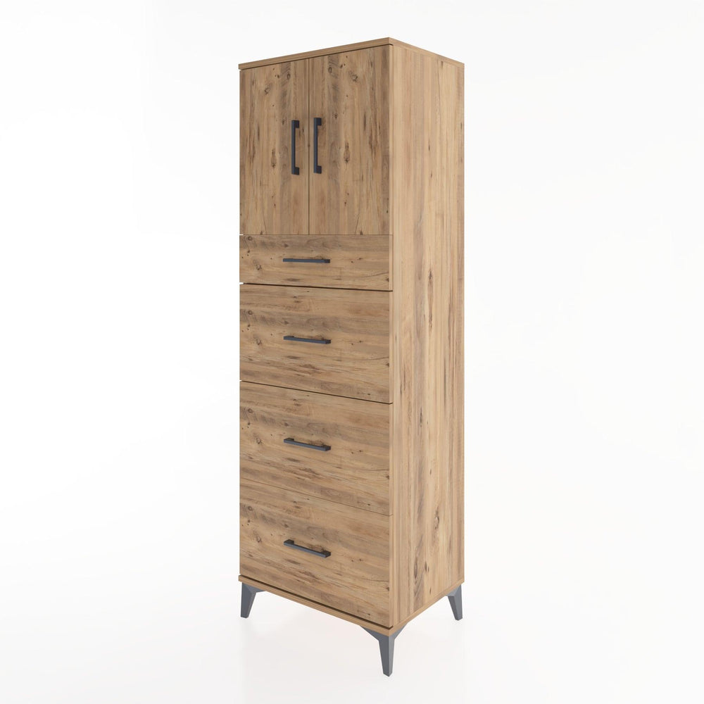 Woodntry Modular Cabinet Pine 60x44x170 cm with Doors and Drawers KC23-3