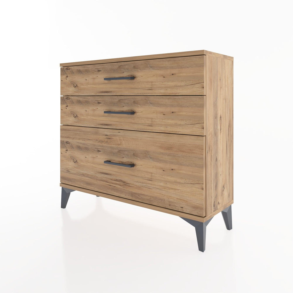 Woodntry Modüler Şifonyer Üç Çekmeceli V3 88x30x68 cm Çam - Woodntry