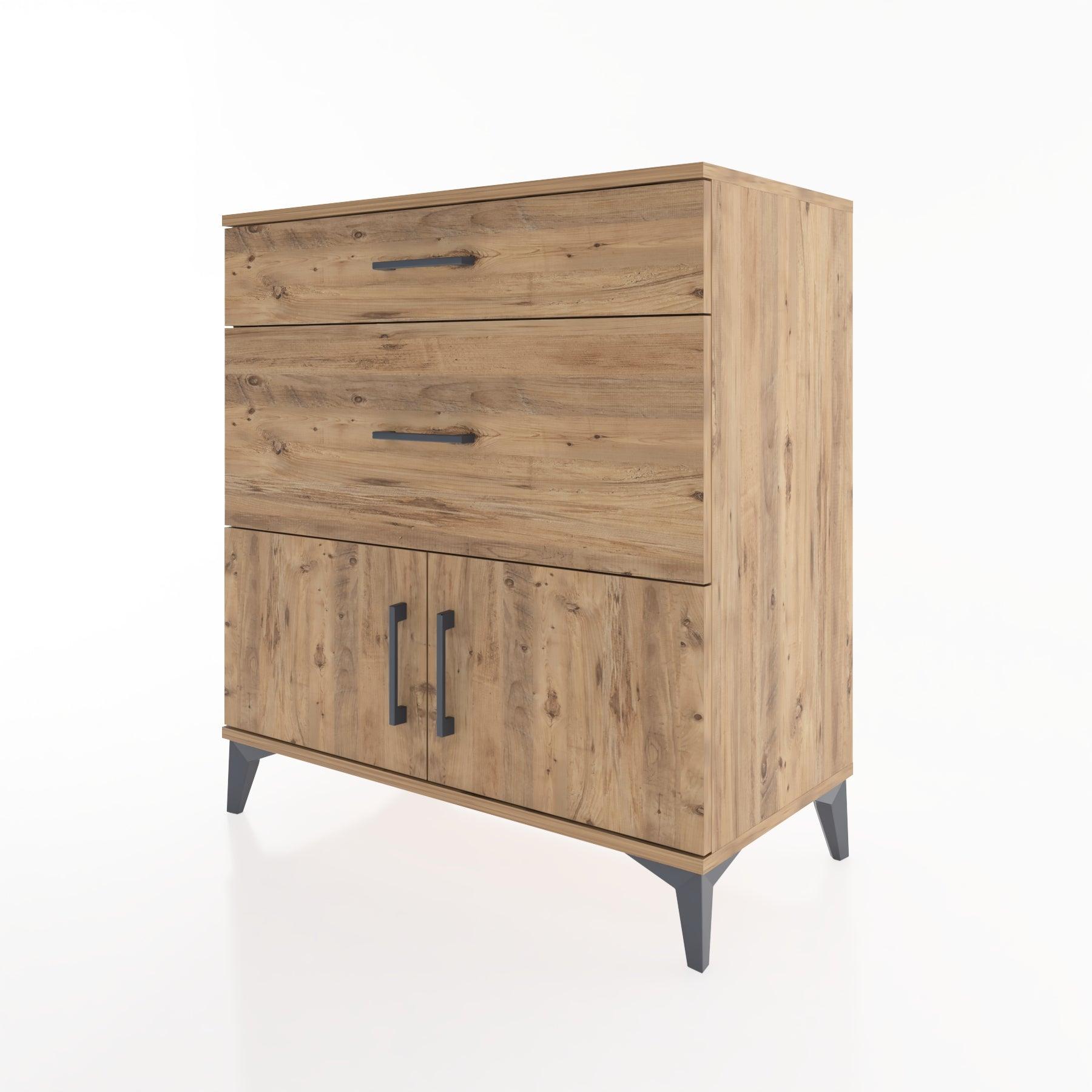 Woodntry Modular Dresser Pine 88x44x84 cm with Cover and Drawer KC115-3