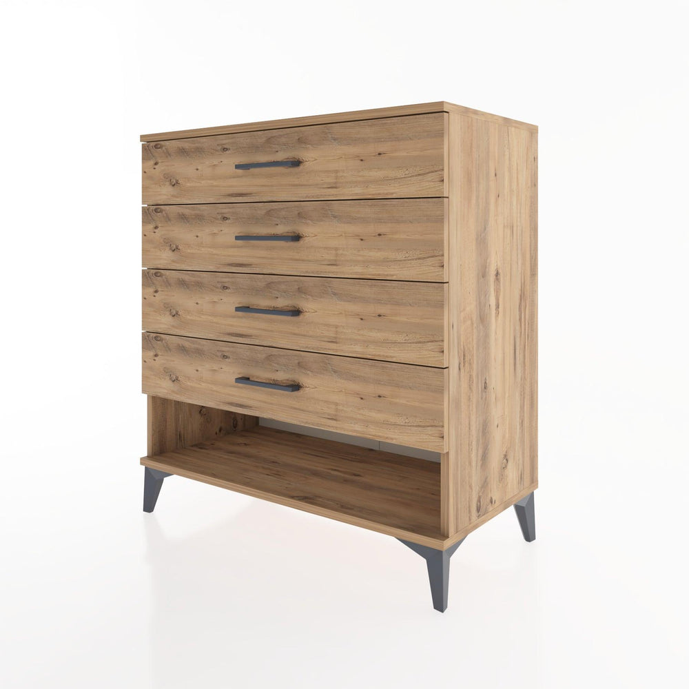 Woodntry Modular Dresser Pine 88x44x84 cm with Drawers and Shelves CR10-3