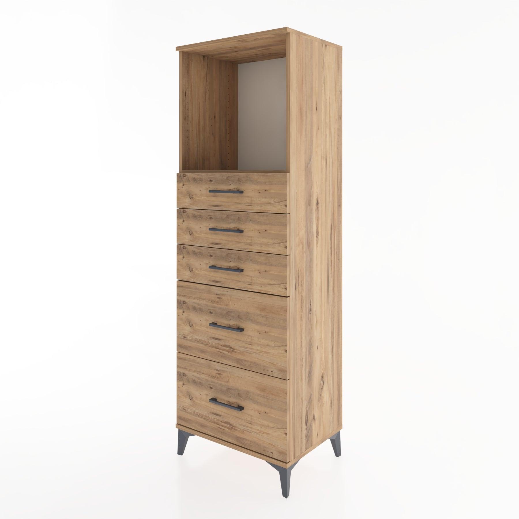 Woodntry Modular Cabinet Pine 60x44x170 cm with Drawers and Shelves CR45-3