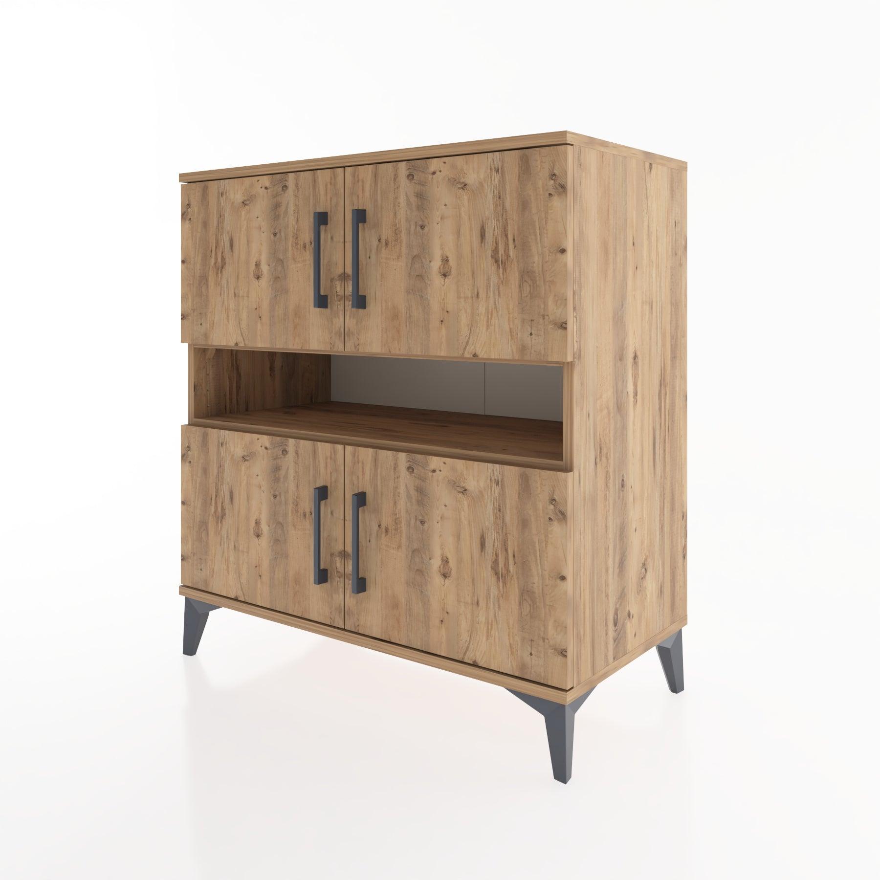 Woodntry Modular Dresser Pine 88x44x84 cm with Cover and Shelf KR104-3
