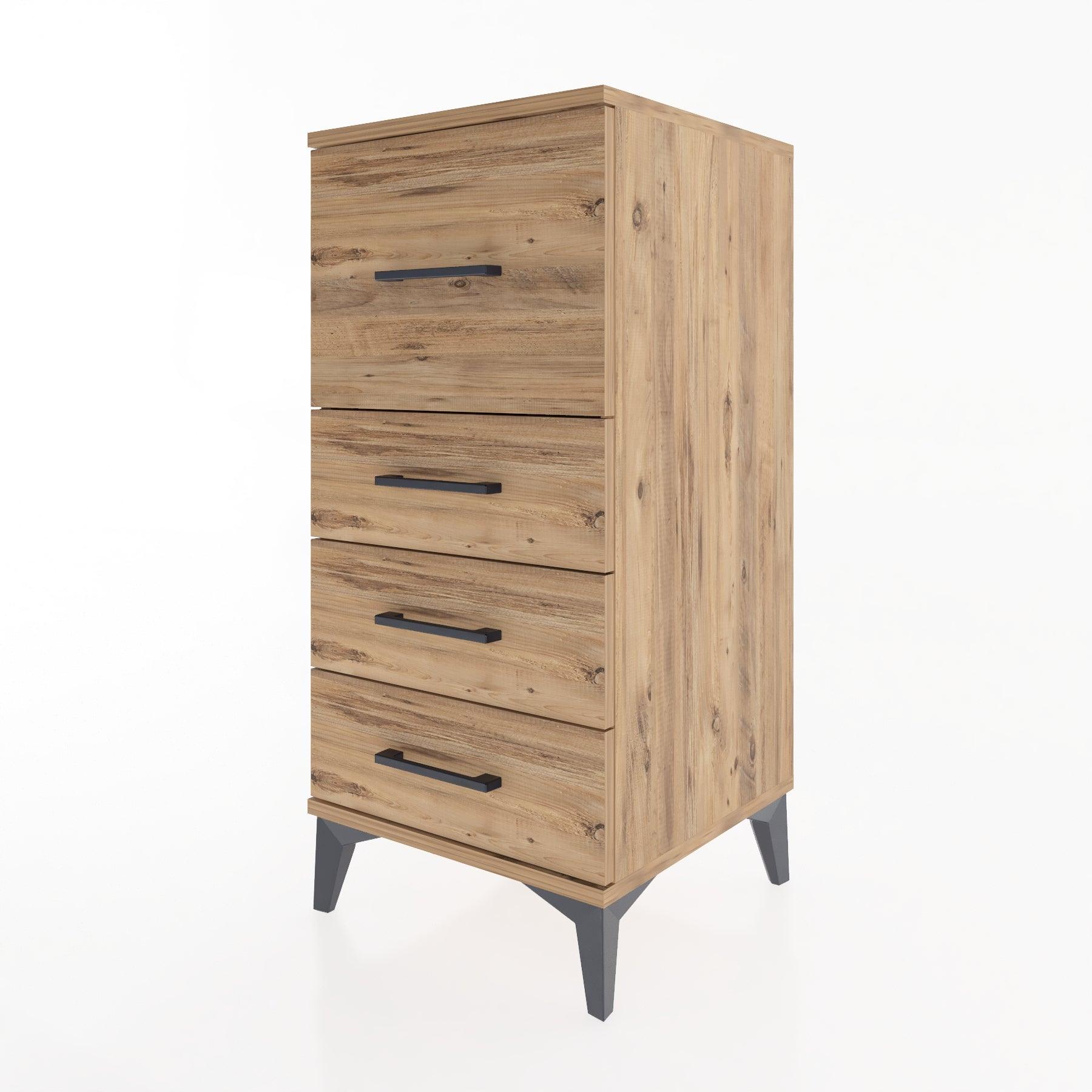 Woodntry Modular Nightstand Pine 44x44x84 cm Drawer C1-3