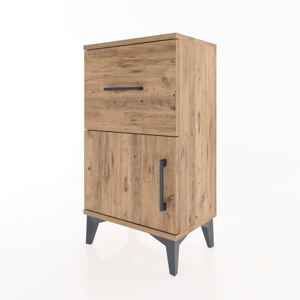 Woodntry Modüler Komodin Çekmece ve Kapaklı V1 44x30x68 cm Çam - Woodntry