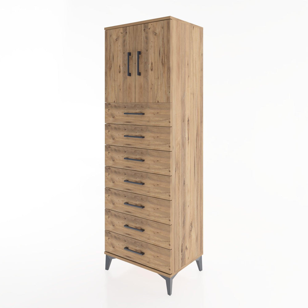 Woodntry Modular Cabinet Pine 60x44x170 cm with Doors and Drawers KC2-3
