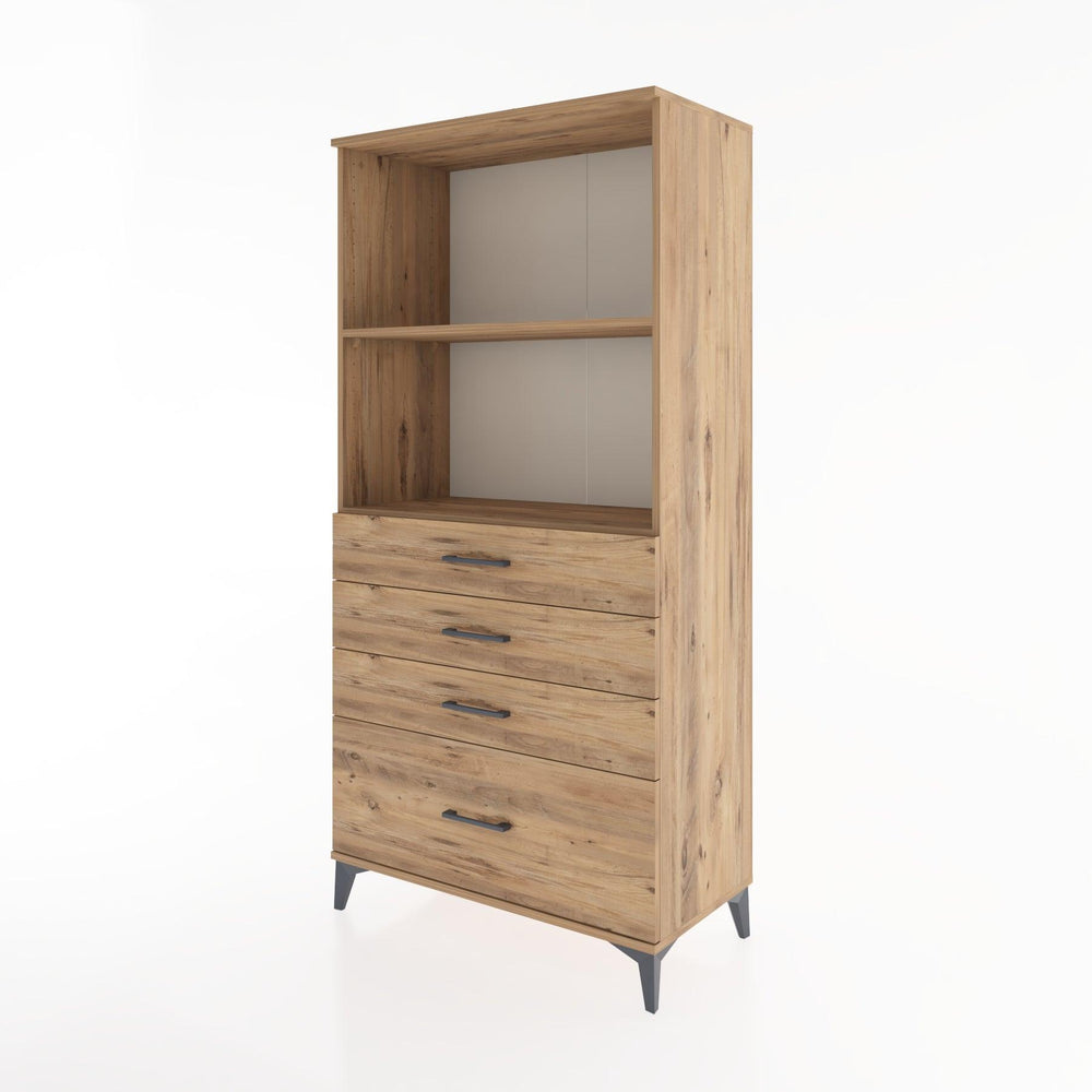 Woodntry Modular Cabinet Pine 88x44x170 cm with Drawers and Shelves CR41-3