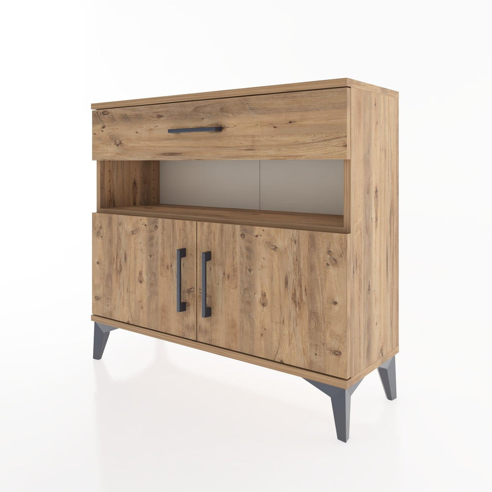 Woodntry Modüler Şifonyer Çekmece ve Kapaklı T1 88x30x94 cm Çam - Woodntry