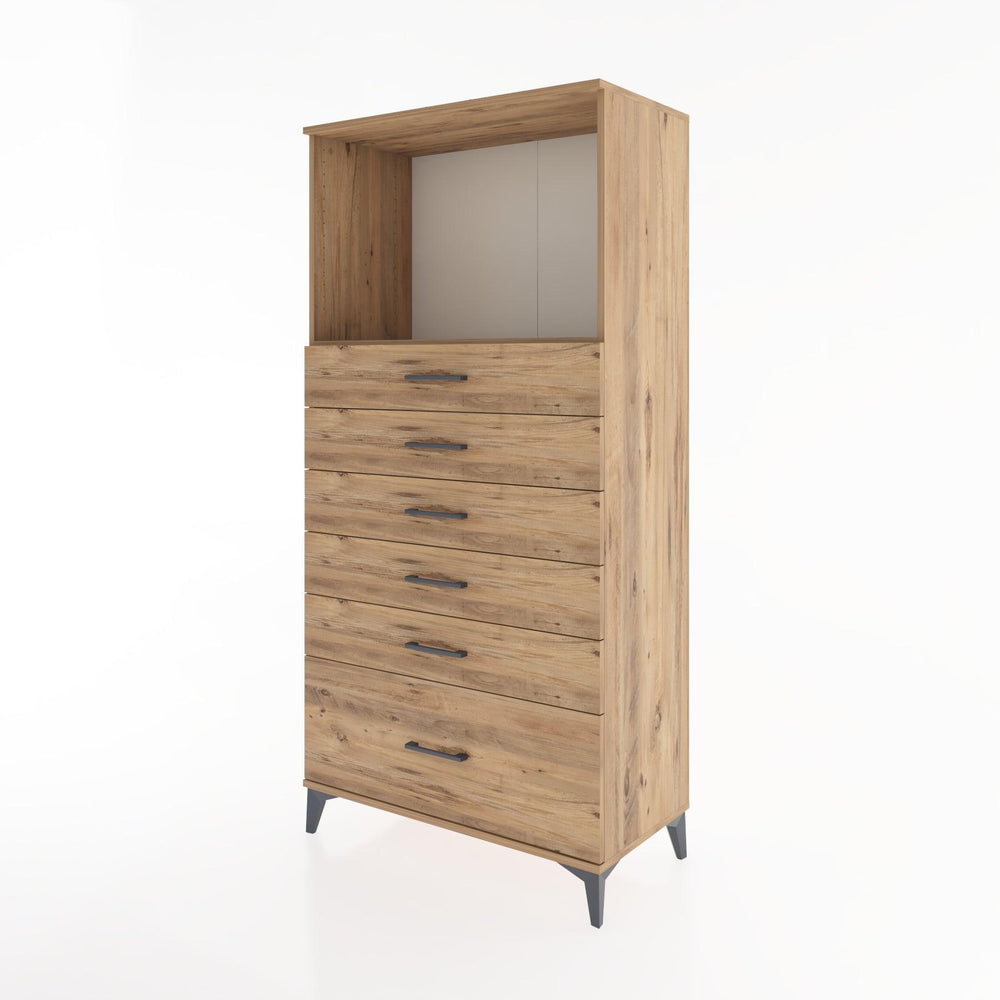 Woodntry Modular Cabinet Pine 88x44x170 cm with Drawers and Shelves CR39-3