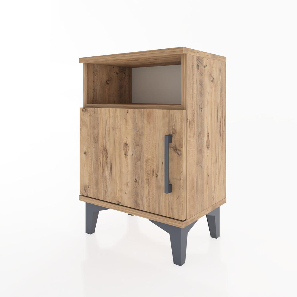 Woodntry Modüler Komodin Raf ve Tek Kapaklı 44x30x52 cm Çam - Woodntry