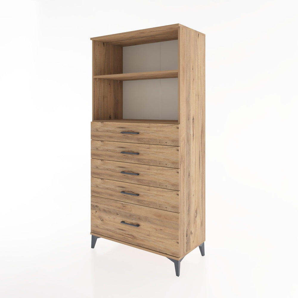 Woodntry Modular Cabinet Pine 88x44x170 cm with Drawers and Shelves CR40-3