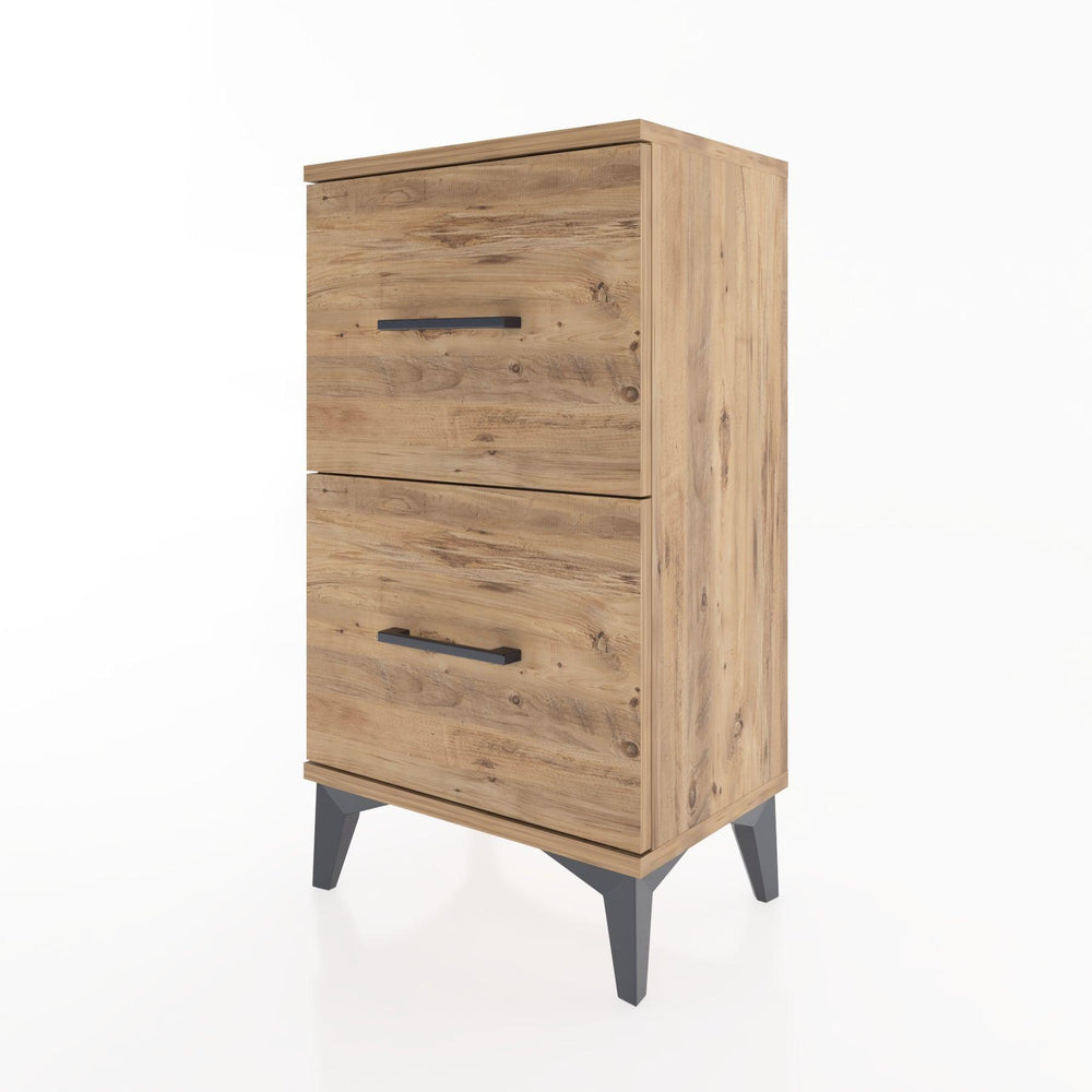 Woodntry Modüler Komodin İki Çekmeceli 44x30x68 cm Çam - Woodntry