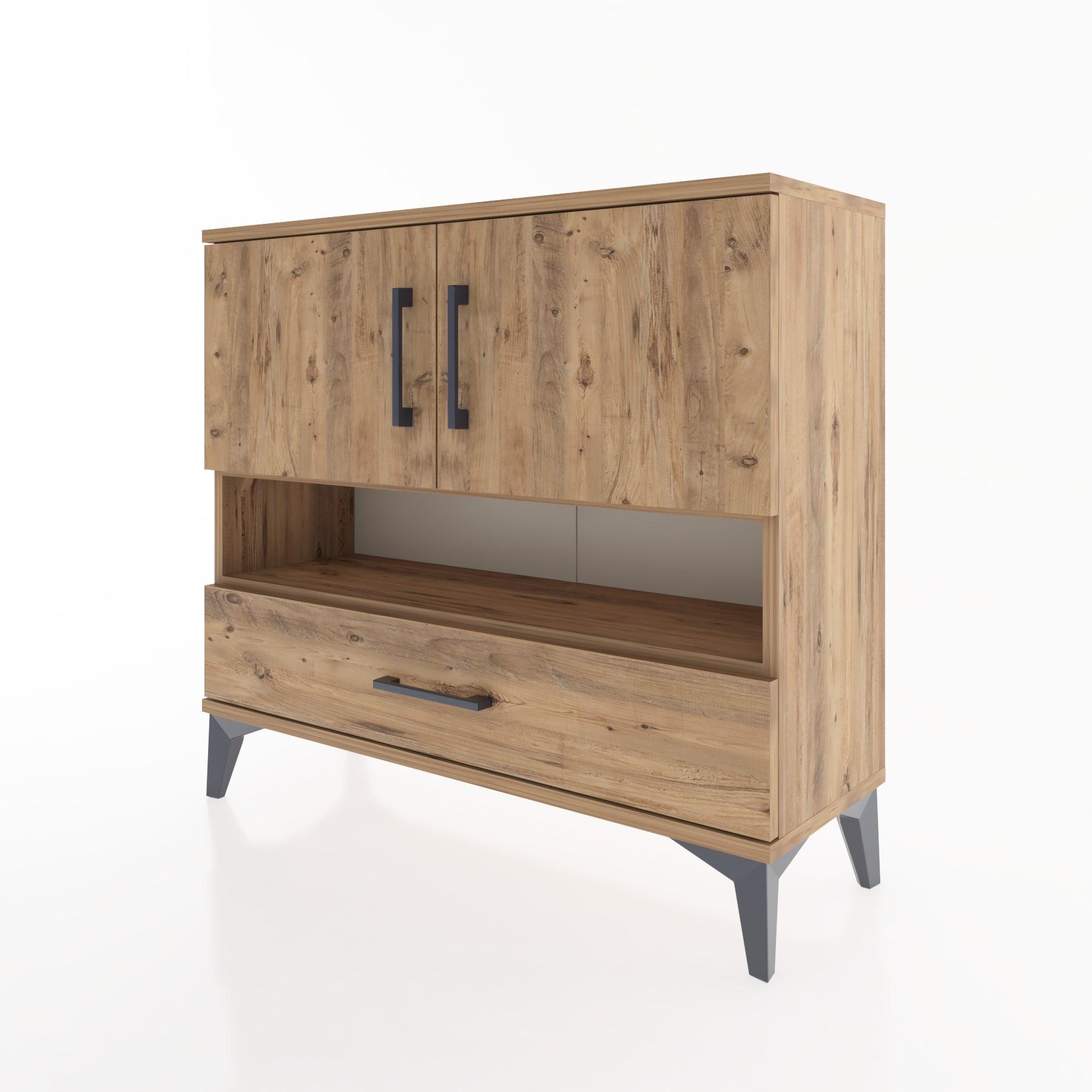 Woodntry Modüler Şifonyer Çam 88x30x68 cm Fonksiyonel F37-3