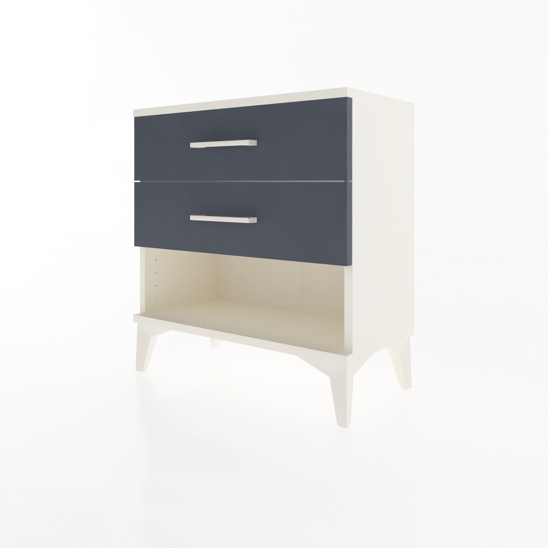 Woodntry Modular Nightstand Moonstone 60x30x52 cm with Drawer and Shelf CR2-1