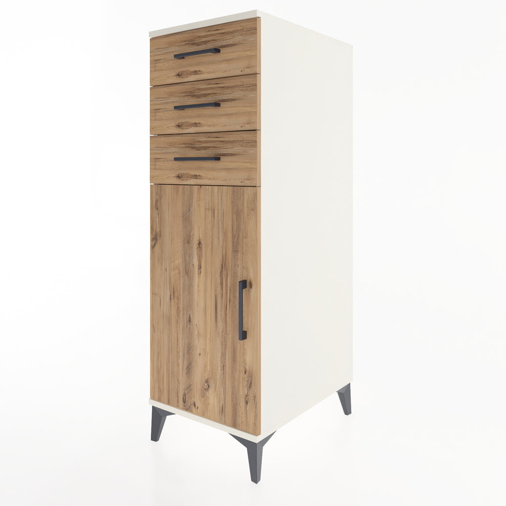 Woodntry Modular Cabinet Moonstone 44x59x122 cm with Doors and Drawers KC52-1