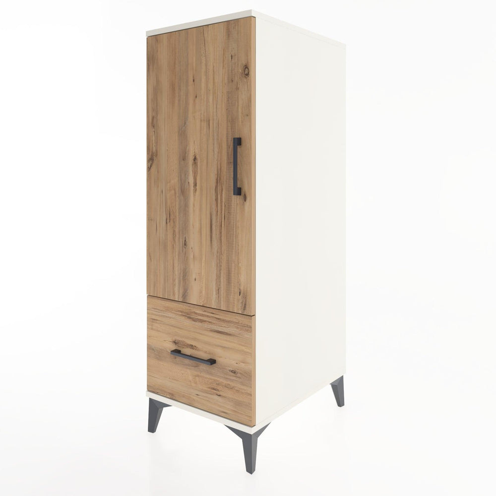 Woodntry Modular Cabinet Moonstone 44x30x122 cm with Doors and Drawers KC2-1