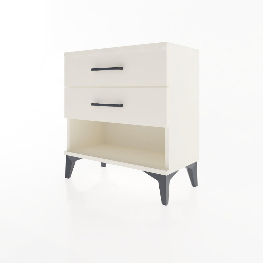 Woodntry Modular Nightstand Moonstone 60x30x52 cm with Drawer and Shelf CR2-1