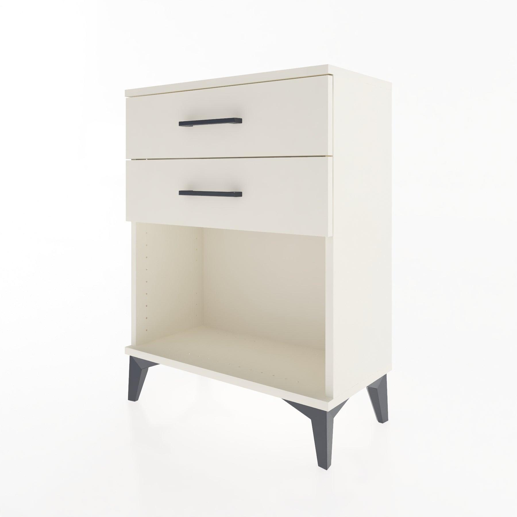 Woodntry Modular Nightstand Moonstone 60x30x68 cm with Drawer and Shelf CR2-1