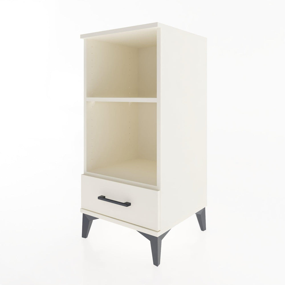 Woodntry Modular Nightstand Moonstone 44x44x84 cm with Drawer and Shelf CR24-1