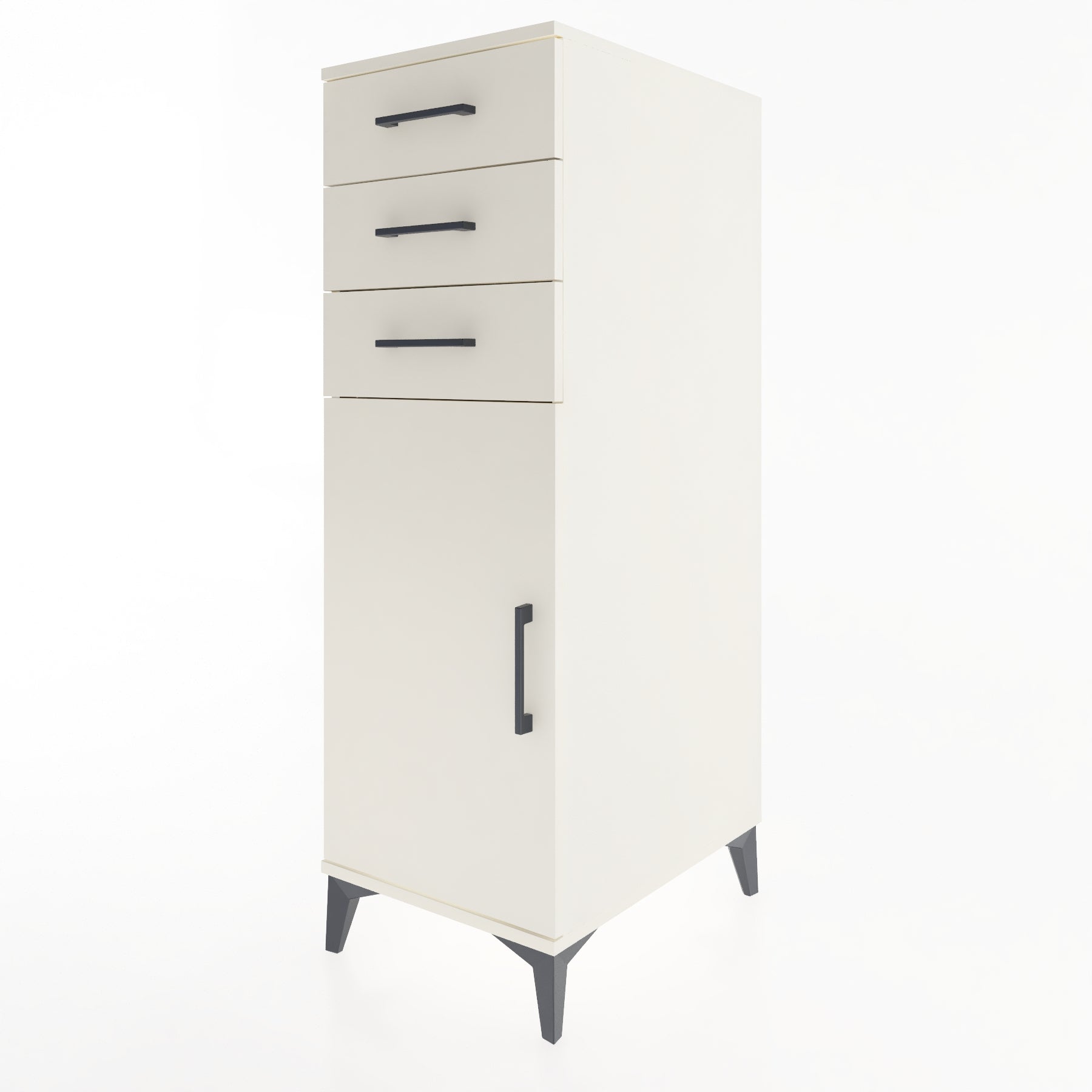 Woodntry Modüler Dolap Aytaşı 44x59x122 cm Kapaklı ve Çekmeceli KC52-1