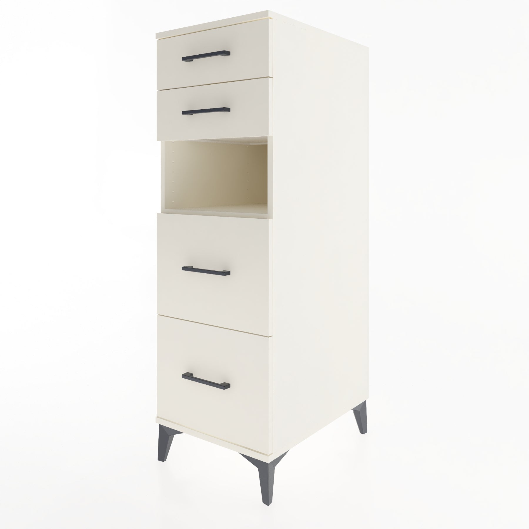 Woodntry Modular Cabinet Moonstone 44x59x122 cm with Drawers and Shelves CR102-1