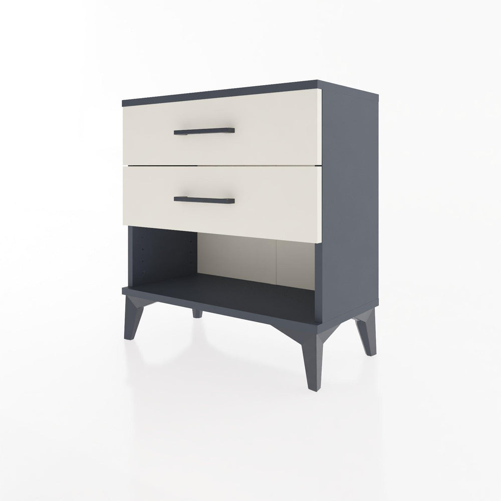 Woodntry Modular Nightstand Anthracite 60x30x52 cm with Drawers and Shelves CR2-2