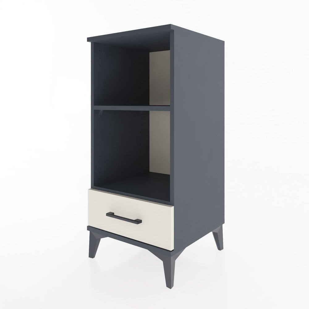 Woodntry Modular Nightstand Anthracite 44x44x84 cm with Drawers and Shelves CR24-2