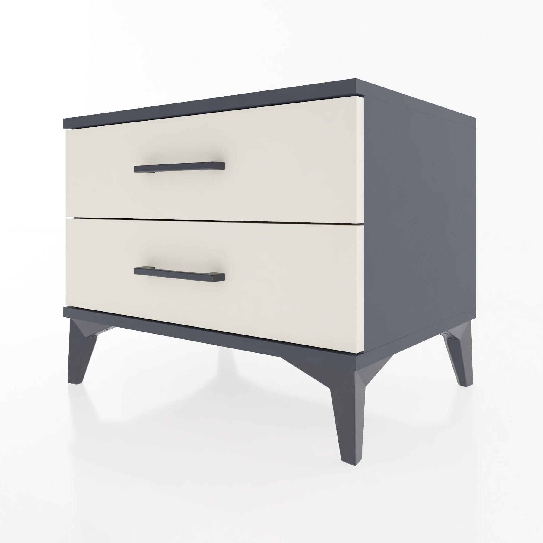 Woodntry Modular Nightstand Anthracite 60x44x68 cm Drawer C2-2