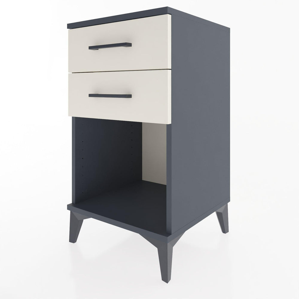 Woodntry Modular Nightstand Anthracite 44x44x68 cm with Drawers and Shelves CR2-2
