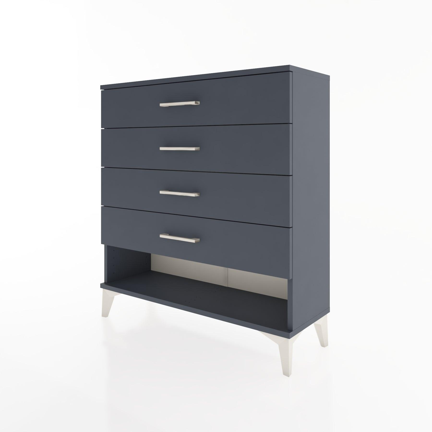 Woodntry Modular Dresser Anthracite 88x30x84 cm with Drawers and Shelves CR2-2