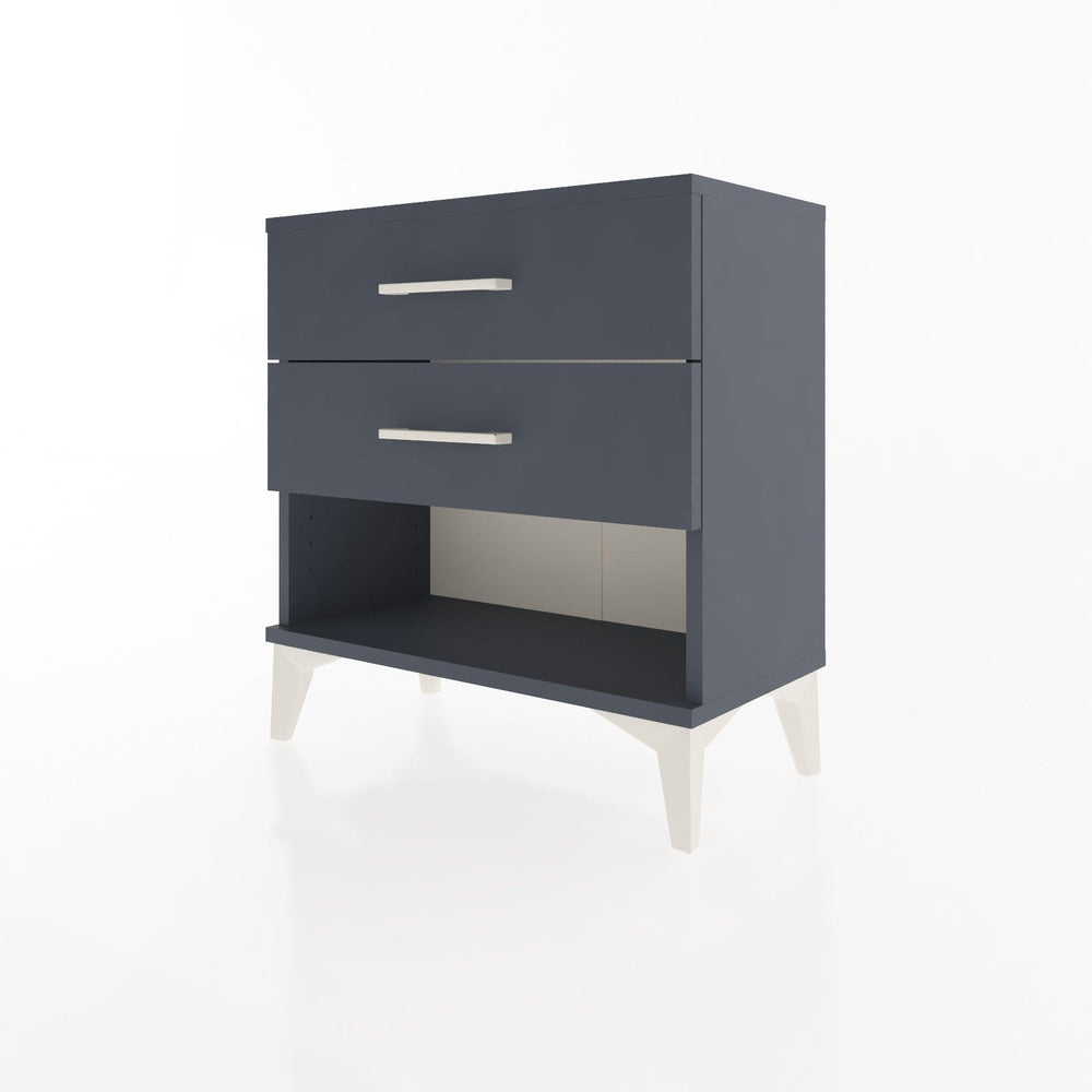 Woodntry Modular Nightstand Anthracite 60x30x52 cm with Drawers and Shelves CR2-2