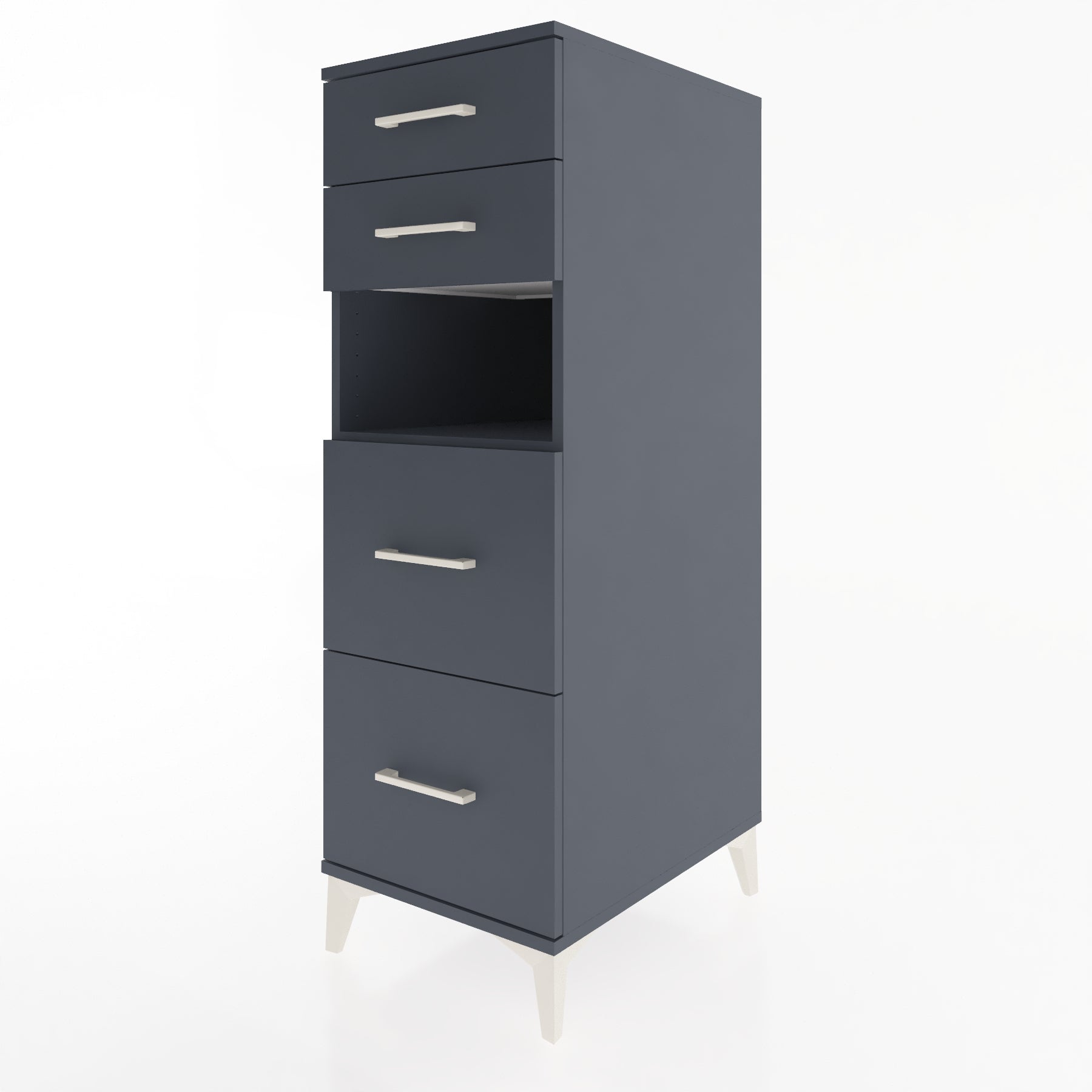 Woodntry Modular Cabinet Anthracite 44x59x122 cm with Drawers and Shelves CR102-2