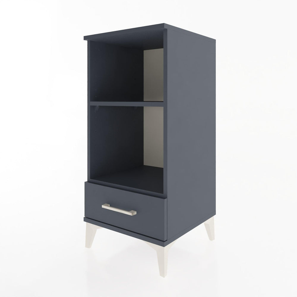 Woodntry Modular Nightstand Anthracite 44x44x84 cm with Drawers and Shelves CR24-2