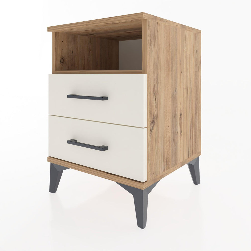 Woodntry Modular Nightstand Pine 44x44x52 cm with Drawers and Shelves CR2-3
