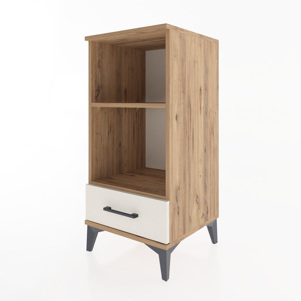 Woodntry Modular Nightstand Pine 44x44x84 cm with Drawers and Shelves CR24-3