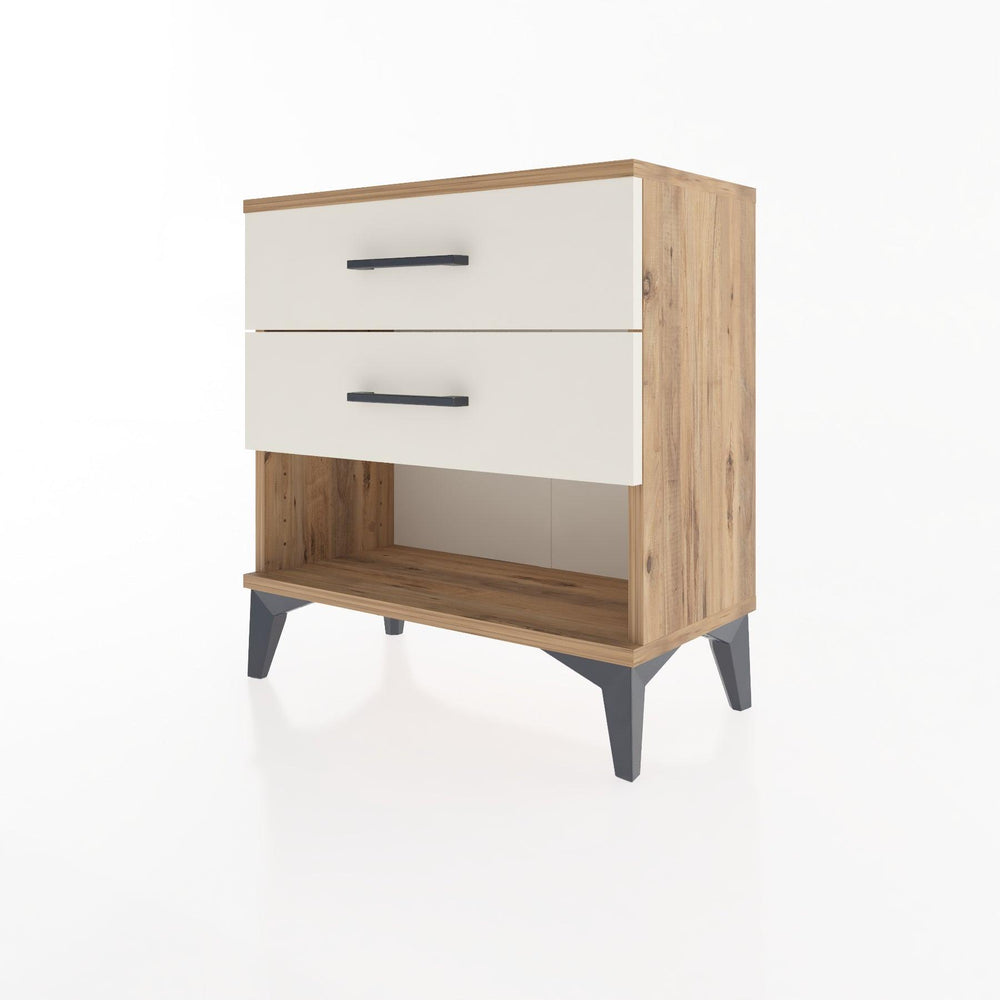 Woodntry Modular Nightstand Pine 60x30x52 cm with Drawers and Shelves CR2-3